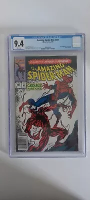Buy Amazing Spider-Man 361 CGC 9.4 (1992) 1st App Of Carnage. 1st Print WHITE PAGES • 150£