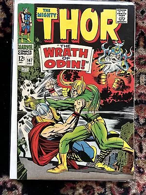 Buy The Mighty THOR #147 (Marvel Comics, 1967) VF-/VF ORIGINS OF INHUMANS BACKUP! • 24.90£