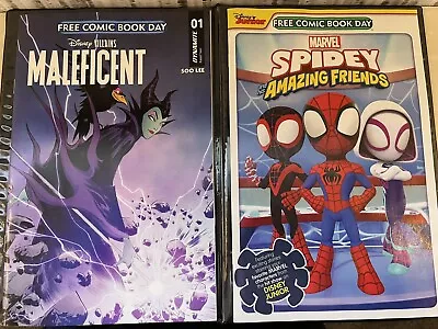Buy FCBD 2024 Maleficent # 1 & Spidey And His Amazing Friends #1 New Bag & Boarded • 5£