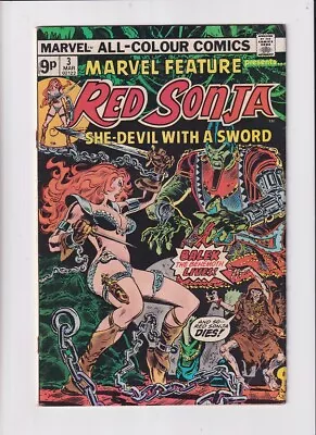 Buy Marvel Feature (1975) #   3 UK Price (5.0-VGF) (1934476) Red Sonja, Rust Migr... • 9£