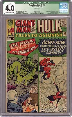 Buy Tales To Astonish #62 CGC 4.0 QUALIFIED 1964 4023046005 1st App Leader • 143.67£
