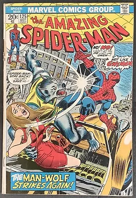 Buy Amazing Spider-Man #125 (1973, Marvel) Origin Of Man-Wolf. Low Grade • 11.65£