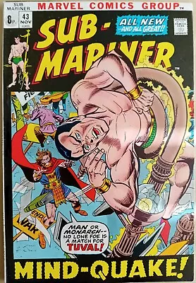 Buy Sub-Mariner #43 - VG+ (4.5) - Marvel 1971 - UK 8p Variant- Giant - Vs Mind-Quake • 6.50£