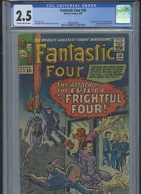 Buy Fantastic Four #36 1965 CGC 2.5 (1st App Of Frightful Four) • 62.13£