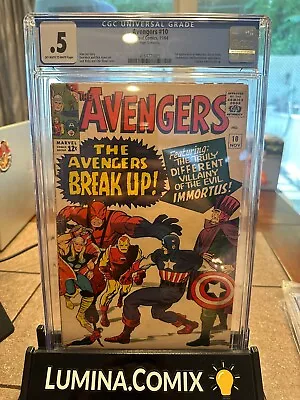 Buy Avengers #10 Cgc 0.5! Ow/wh Pages  1st App Immortus Marvel 1964 • 139.78£