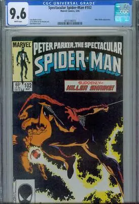 Buy Spectacular Spider-man #102 Cgc 9.6, 1985, Tough Black Cover, New Case • 53.59£