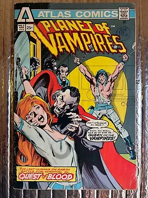 Buy Planet Of Vampires #2 - Original 1975 Atlas Comic - Neal Adams Cover - Bag+board • 6.99£