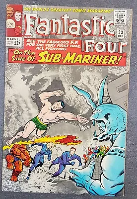 Buy FANTASTIC FOUR #33 (Marvel 1964) VFN - (7.5)  1st ATTUMA • 235£