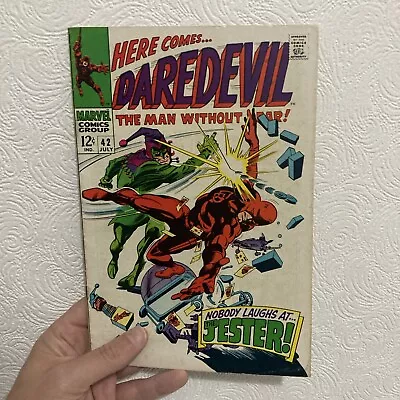Buy Daredevil #42 1st Appearance The Jester. Marvel 1968 42 First App Vintage • 15£