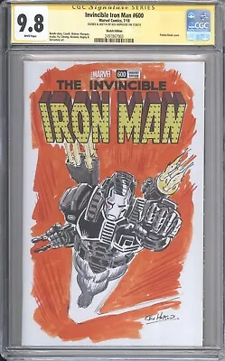 Buy Iron Man #600 CGC SS 9.8 Sketch Cover By Kev Hopgood (War Machine Creator) RARE • 40£