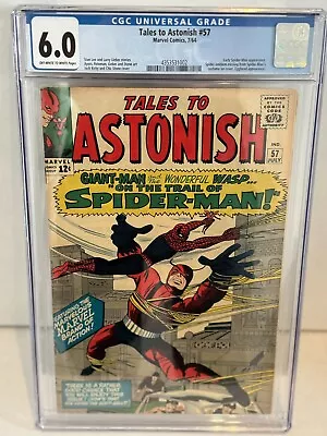 Buy Tales To Astonish #57 CGC 6.0 1964 OFF WHITE TO WHITE PAGES JACK KIRBY SPIDEY • 178.61£
