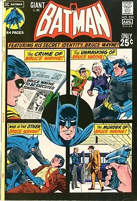 Buy Batman  # 233     VERY FINE+    July  1971     DC Giant   Giordano Cover  David • 66.01£