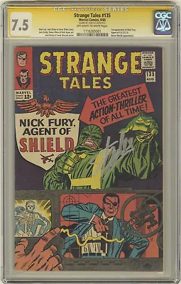 Buy Strange Tales #135 CGC 7.5 -STAN LEE SIGNED- 1965 1st Nick Fury! Avengers Q4 Cm • 1,394.01£