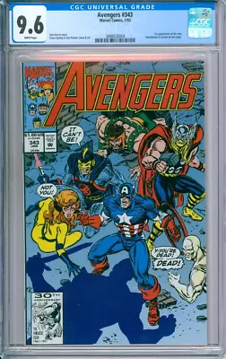 Buy Marvel Comics Avengers #343 CGC 9.6 1st Appearance Of New Swordsman • 82.48£