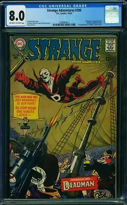 Buy Strange Adventures #205 CGC 8.0 DC 1967 1st Deadman! Key Silver! N3 111 Cm Clean • 1,394.01£