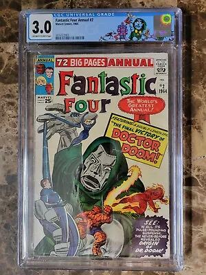 Buy Fantastic Four Annual #2 CGC 3.0 1964 Stan Lee Jack Kirby Origin Doctor Doom • 194.49£
