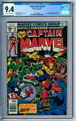 Buy Captain Marvel 50 CGC Graded 9.4 NM Mark Jewelers Marvel Comics 1977 • 77.62£