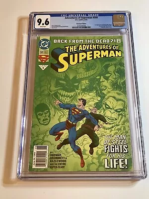 Buy 1993 Adventures Of Superman #500 1st Steel Conner Kent Cyborg Newsstand Cgc 9.6 • 81.54£