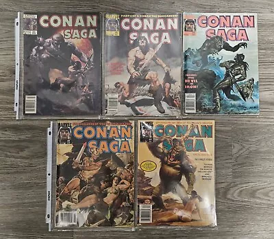 Buy Conan Saga #23 45 46 48 & 69 Lot Of 5 Marvel Magazines 1989 VG-FN  • 15.53£