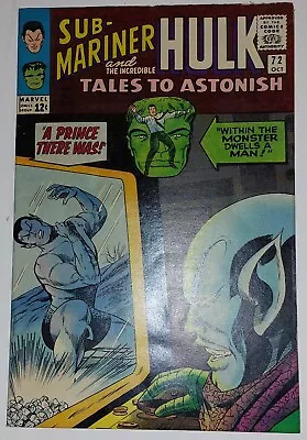 Buy Tales To Astonish #72  Sub-mariner & Hulk  1965 Vg/fn • 27.17£