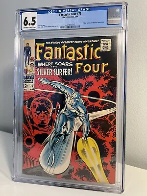 Buy FANTASTIC FOUR #72 CGC 6.5 Silver Surfer & Watcher Classic Cover Marvel 1968 • 232.97£
