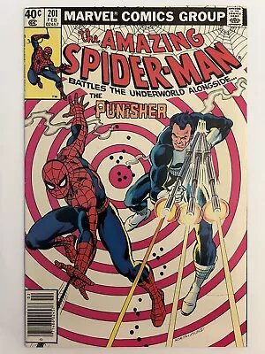 Buy Amazing SpiderMan 201 Romita Punisher Classic Cover Wolfman 1980 Newsstand VF/NM • 34.95£