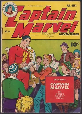 Buy Captain Marvel Adventures #48 Fawcett 1945 Three Tales + Gags C.c. Beck Art Fn • 89.03£