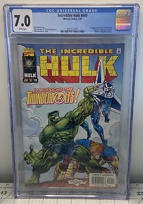 Buy Incredible Hulk 449 Marvel Comics VTG 1997 CGC 7.0 VF/FN White Pages 1st App Key • 70.83£