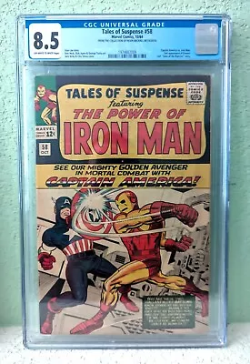 Buy Tales Of Suspense #58 Marvel, 1964 2nd Kraven The Hunter Capt. America CGC 8.5 • 733.90£