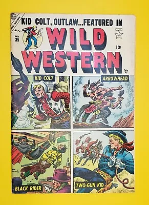 Buy Wild Western #35 Atlas Comics Golden Age Kid Colt Western Joe Maneely 1954 FN • 70.02£