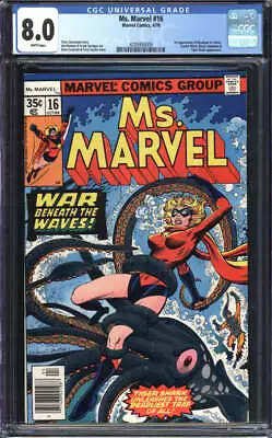 Buy Ms. Marvel #16 Cgc 8.5 White Pages // 1st Cameo Appearance Of Mystique • 77.66£