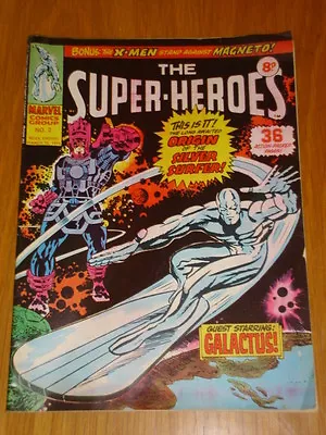 Buy Superheroes #2 British Weekly 1975 March 15 Silver Surfer Galactus Marvel • 14.99£
