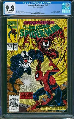 Buy Amazing Spider-Man #362 - CGC 9.8 NM/M - 2nd Carnage!!! • 67.33£