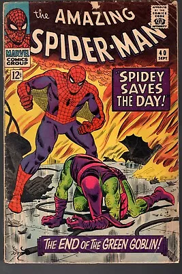 Buy Amazing Spider-man #40 - Marvel 1966 - Bagged Boarded - Vg (4.0) • 148.38£