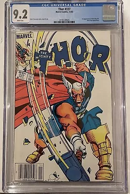 Buy Thor 337 Newsstand CGC 9.2 1st Appearance Of Beta Ray Bill Marvel 1983 • 92.42£