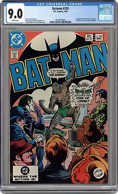 Buy Batman #359 CGC 9.0 1983 4323676003 1st Comic Book Work By Dan Jurgens • 89.31£