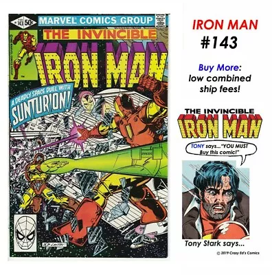 Buy Iron Man # 143 Vivid VF Range! Sunturion Appearance! Low A$K = CHEAP! Enjoy! • 4.22£
