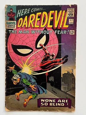 Buy Daredevil #17 (1966) Spider-Man John Romita Art PR Many Spine Splits, Brittle • 11.64£