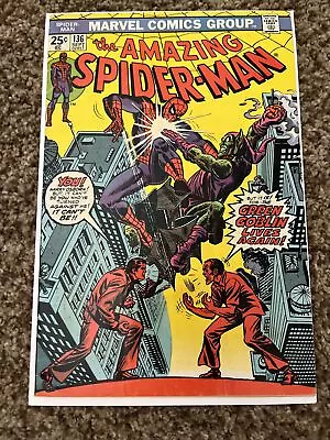 Buy The Amazing Spider-man #136 (1974) - 1st App Harry Osborn Green Goblin! • 54.36£