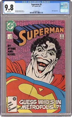 Buy Superman #9 CGC 9.8 1987 3799487003 • 85.43£