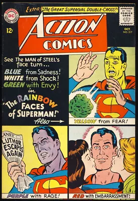 Buy ACTION COMICS #317 1964 FN- SUPERMAN  Superman's Rainbow Face  RED KRYPTONITE • 19.41£