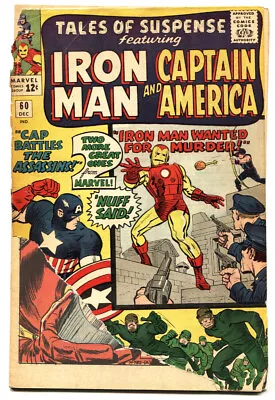 Buy TALES OF SUSPENSE #60 Comic Book-1964-Captain America-2ND HAWKEYE Missing Bac... • 28.89£