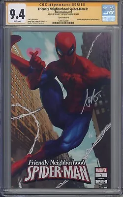 Buy Friendly Neighborhood Spider-man # 1 CGC 9.4 SS Stanley  Artgerm  Lau Variant • 62.12£