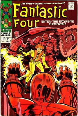 Buy FANTASTIC FOUR #81 VG/FN Signed 2X Jack Kirby/Joe Sinnott 1968 Crystal Joins FF • 621.28£