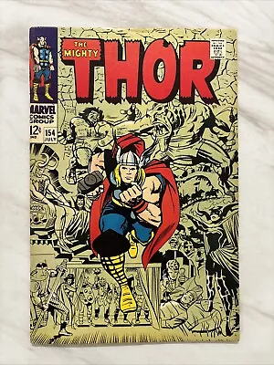Buy Mighty Thor #154 (1968) FN/VF 1st App Mangog • Jack Kirby • Marvel Comics • 42.67£