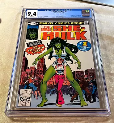 Buy Savage She-hulk #1 Cgc 9.4 White Pages / 1980 / 1st Appearance Of She-hulk • 77.62£