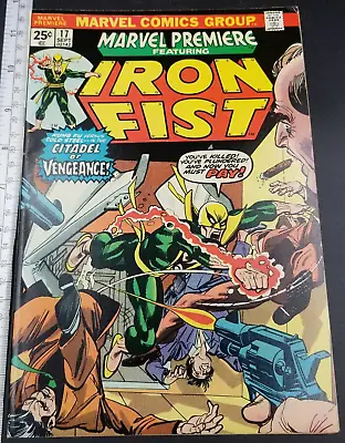Buy Marvel Premiere 17 1974 Iron Fist Classic Cover Bronze Age High Grade • 93.19£