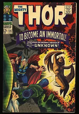Buy Thor #136 VF- 7.5 1st Adult Lady Sif! Stan Lee! Jack Kirby Art! Marvel 1967 • 57.47£