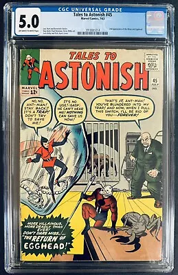 Buy Tales To Astonish #45 CGC FN- 5.0 2nd Appearance Wasp! Egg Head Appearance! • 89.31£