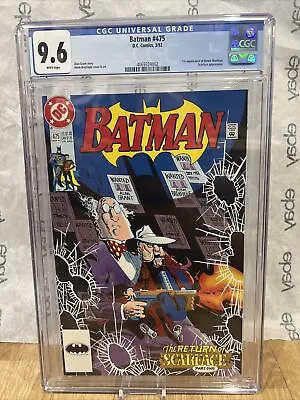 Buy BATMAN #475 CGC 9.6 - Scarface & 1ST RENEE MONTOYA - The Question - WHITE PAGES • 50.47£